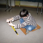 Rollbrett mit Paddel